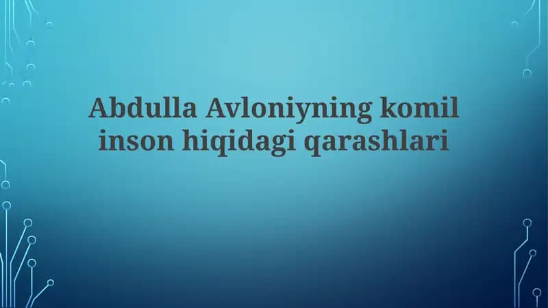 Ta'lim va Tarbiya