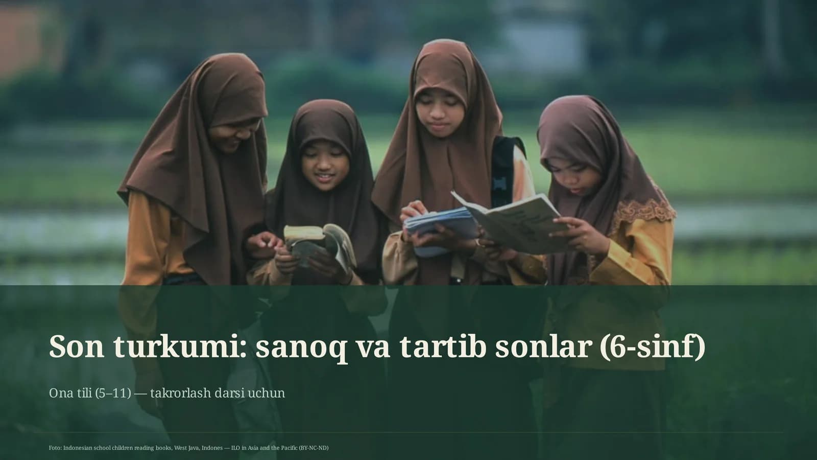 Son turkumi: sanoq va tartib sonlar (6-sinf)