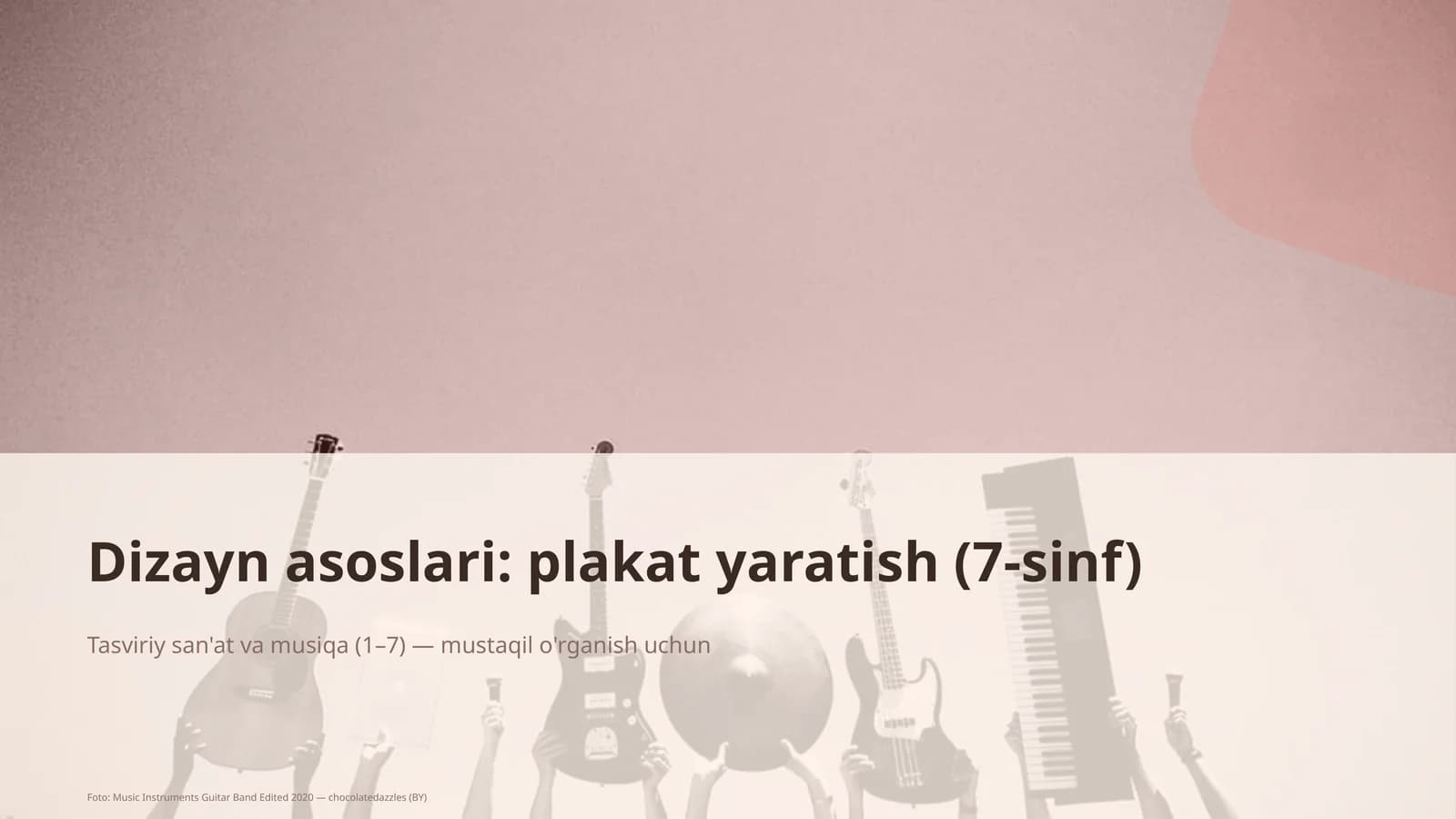 Dizayn asoslari: plakat yaratish (7-sinf)