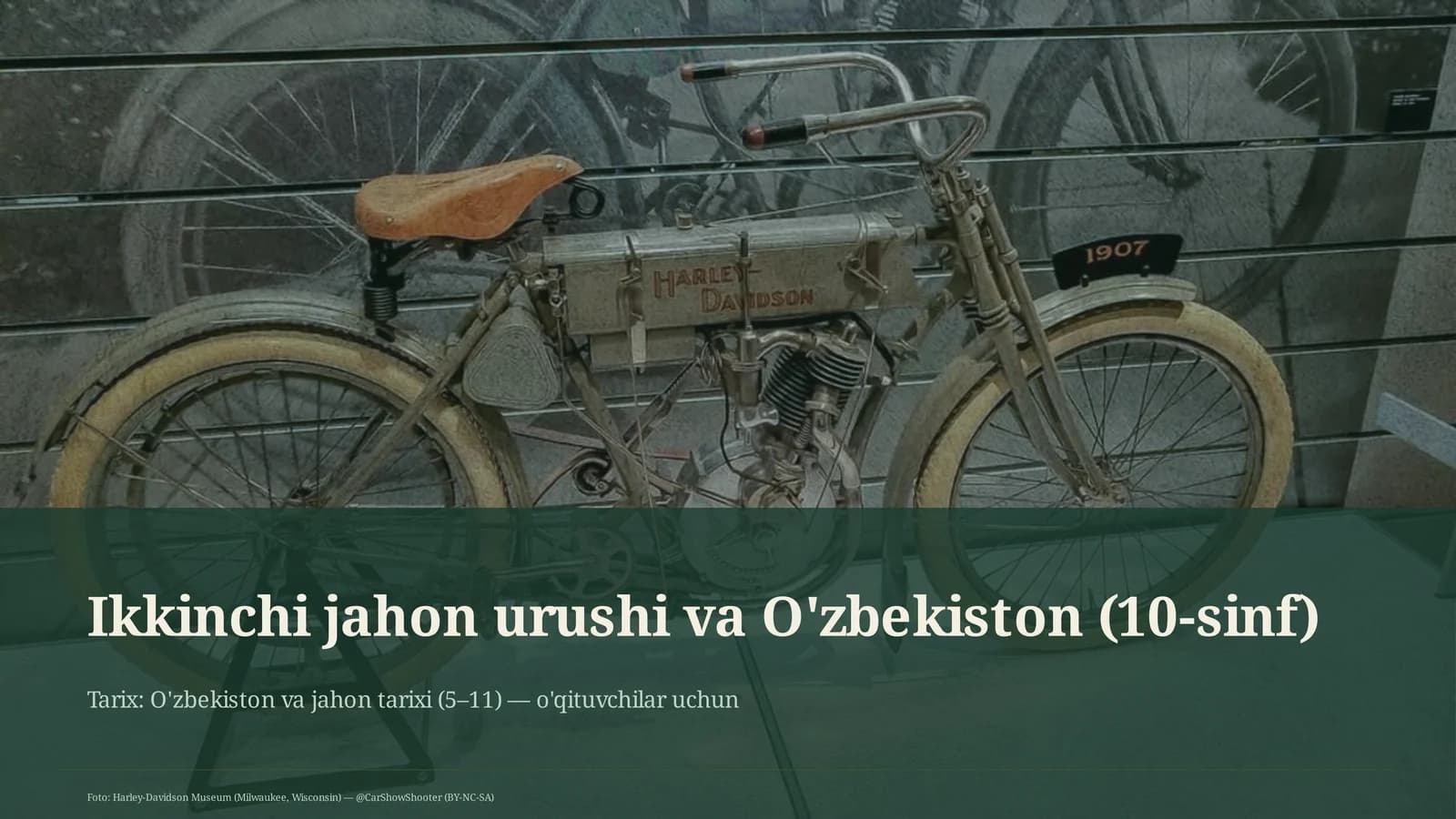 Ikkinchi jahon urushi va O'zbekiston (10-sinf)