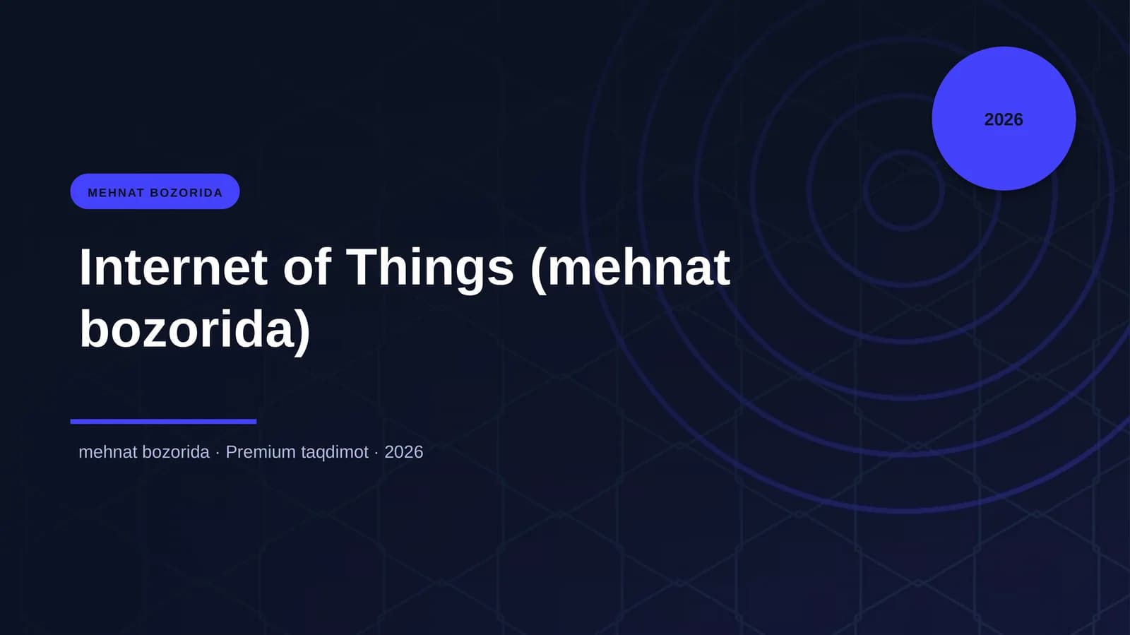 Internet of Things (mehnat bozorida)