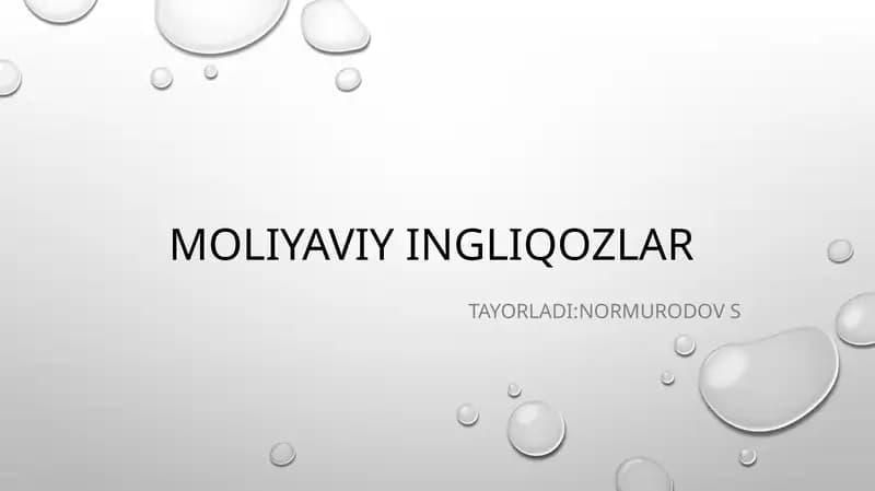 Moliyaviy ingliqozlar