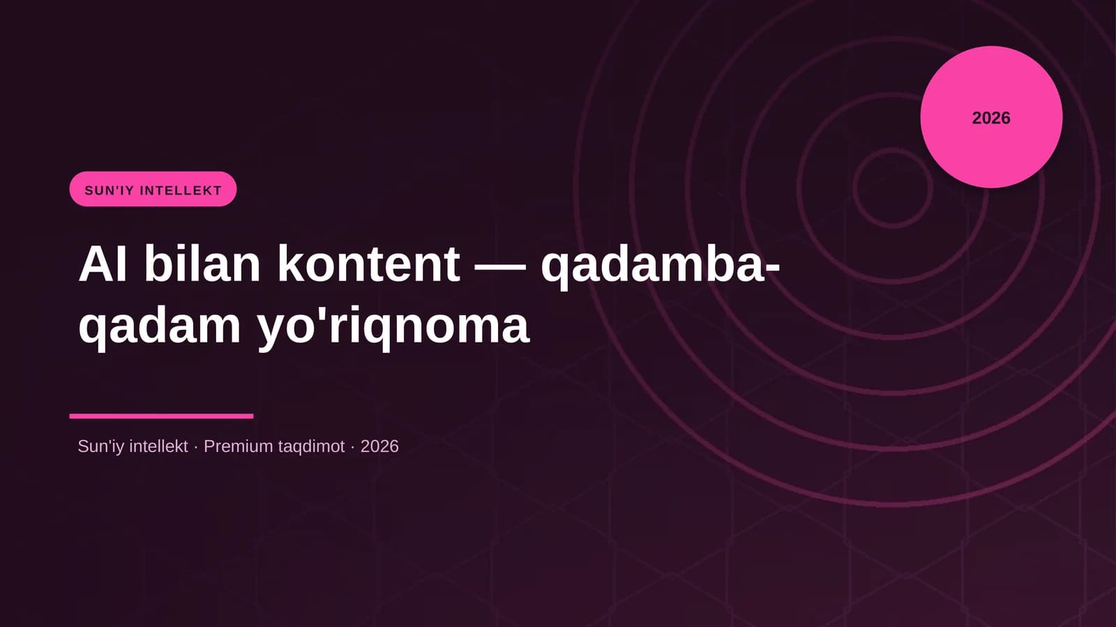 AI bilan kontent — qadamba-qadam yo'riqnoma