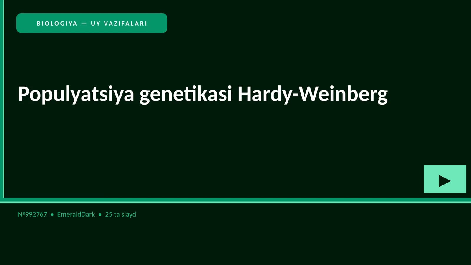 Populyatsiya genetikasi Hardy-Weinberg