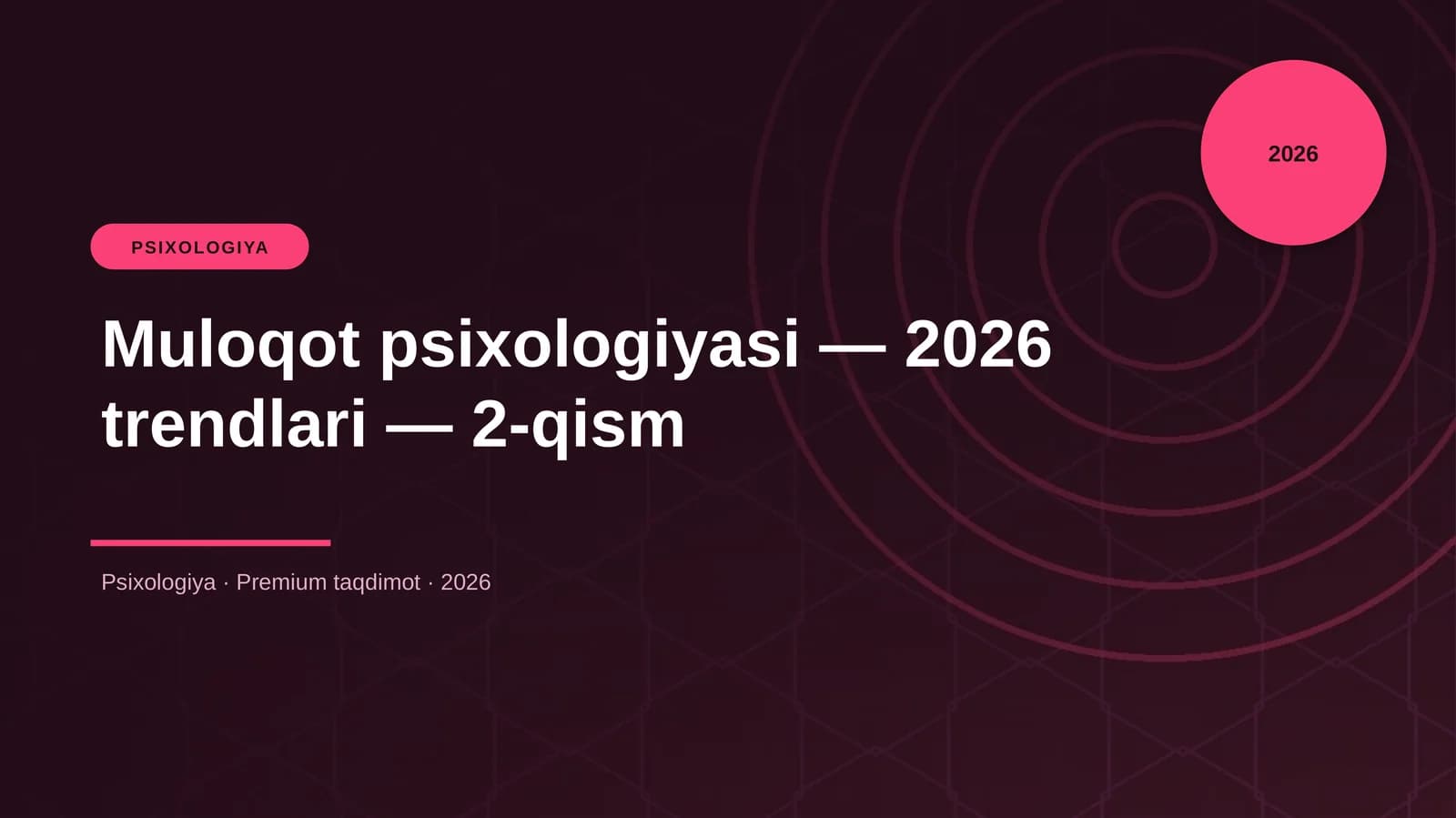Muloqot psixologiyasi — 2026 trendlari — 2-qism