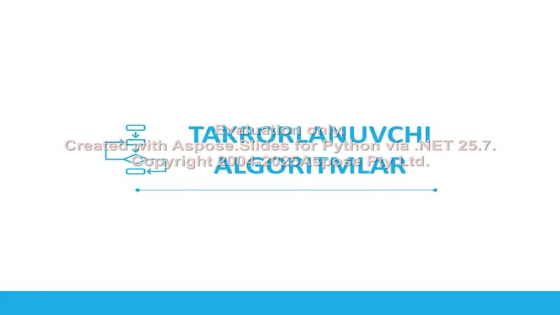 TAKRORLANUVCHI ALGORITMLAR