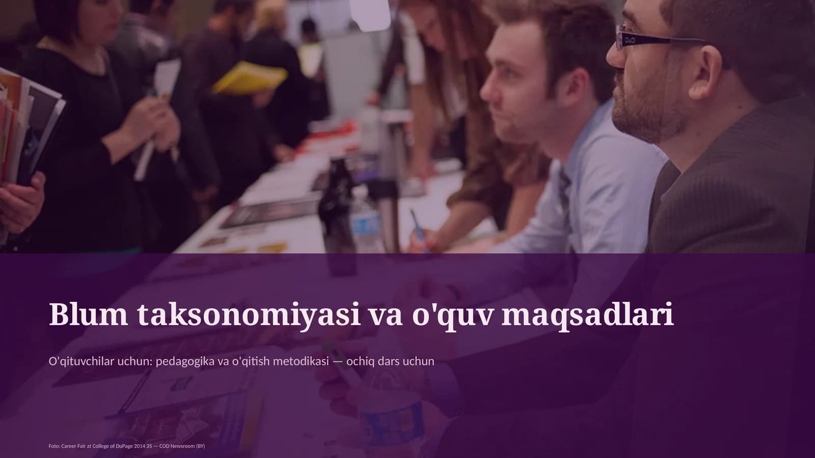 Blum taksonomiyasi va o'quv maqsadlari