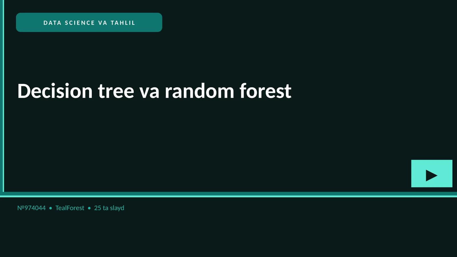 DATA SCIENCE VA TAHLIL