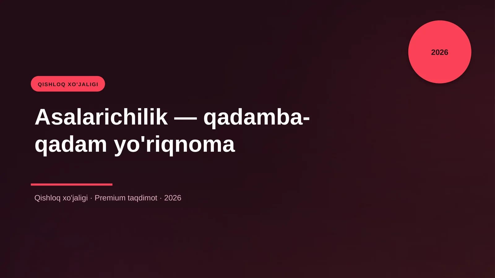 Asalarichilik – qadamba-qadam yo'riqnoma