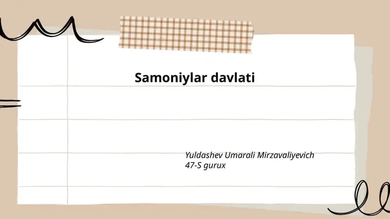 Samoniylar davlati tarixi
