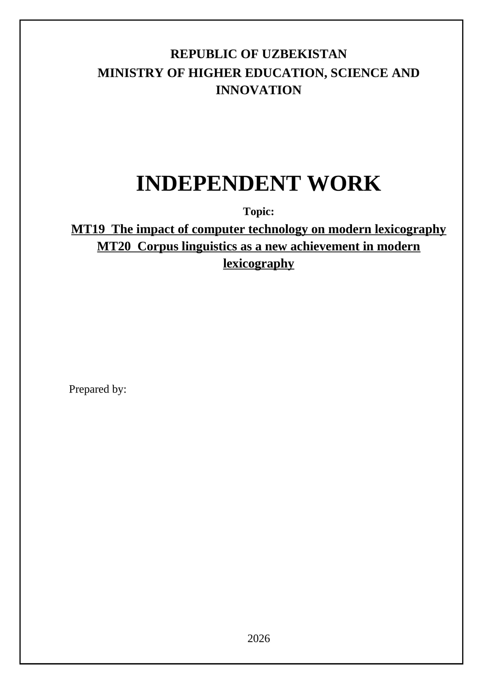 MT19 The impact of computer technology on modern lexicography