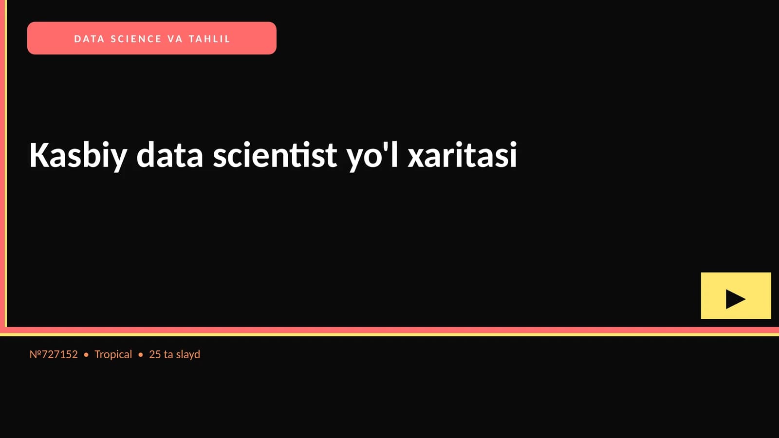 Kasbiy data scientist yo'l xaritasi