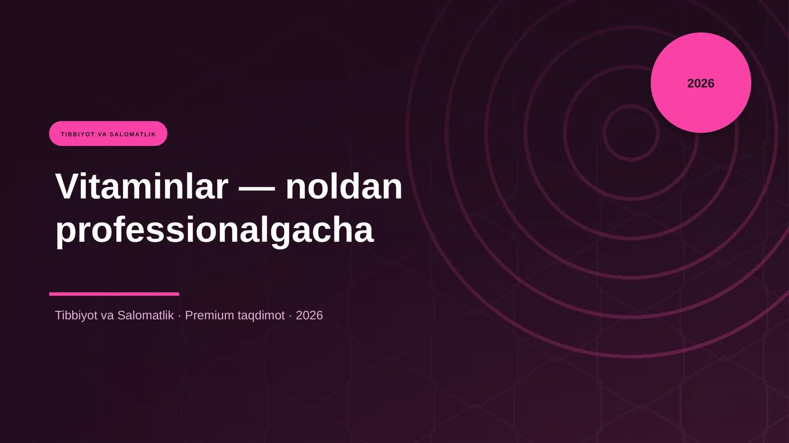 Vitaminlar — noldan professionalgacha