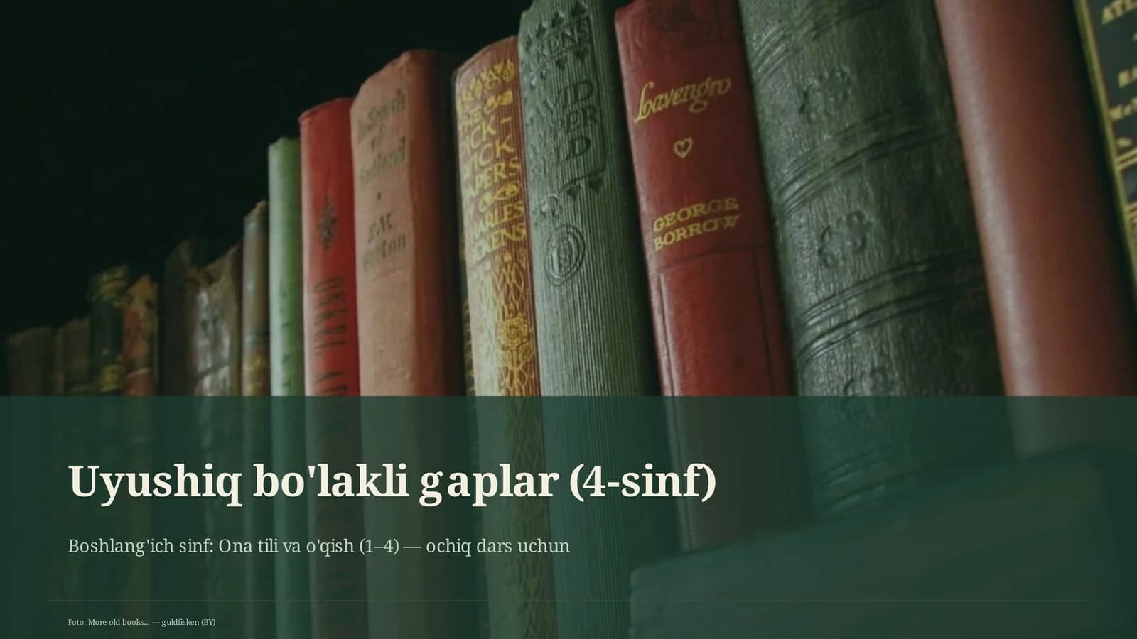 Uyushiq bo'lakli gaplar (4-sinf)