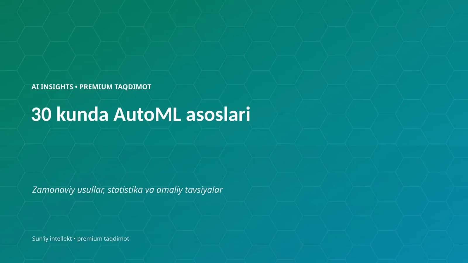 AI INSIGHTS • PREMIUM TAQDIMOT