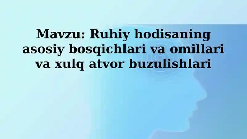 Ruhiy hodisalar