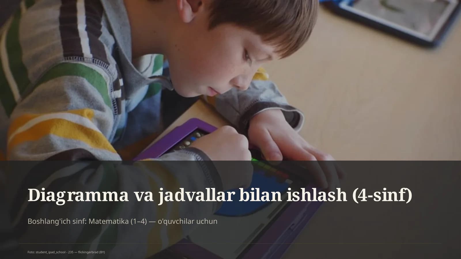 Diagramma va jadvallar bilan ishlash (4-sinf)