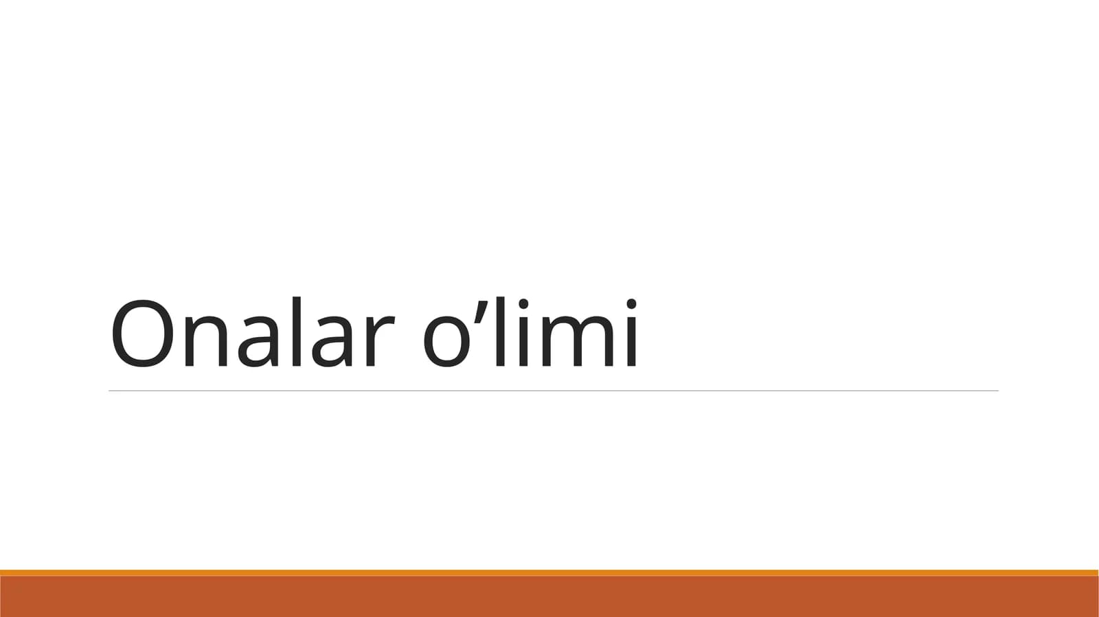 Onalar o'limi