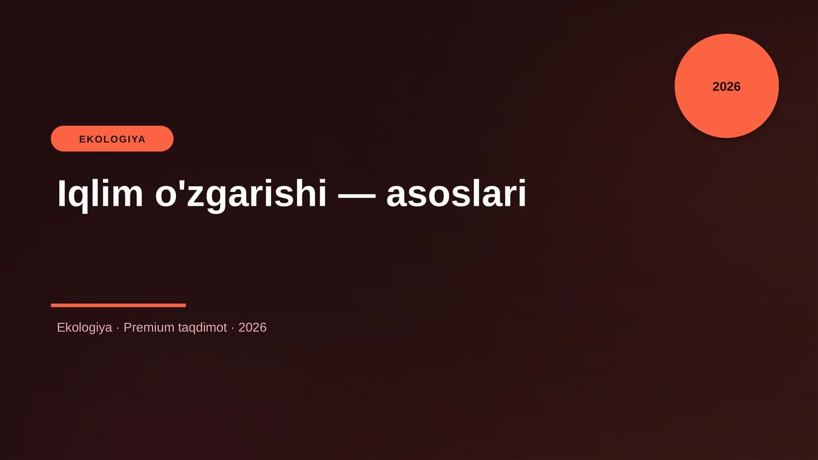 Iqlim o'zgarishi — asoslari
