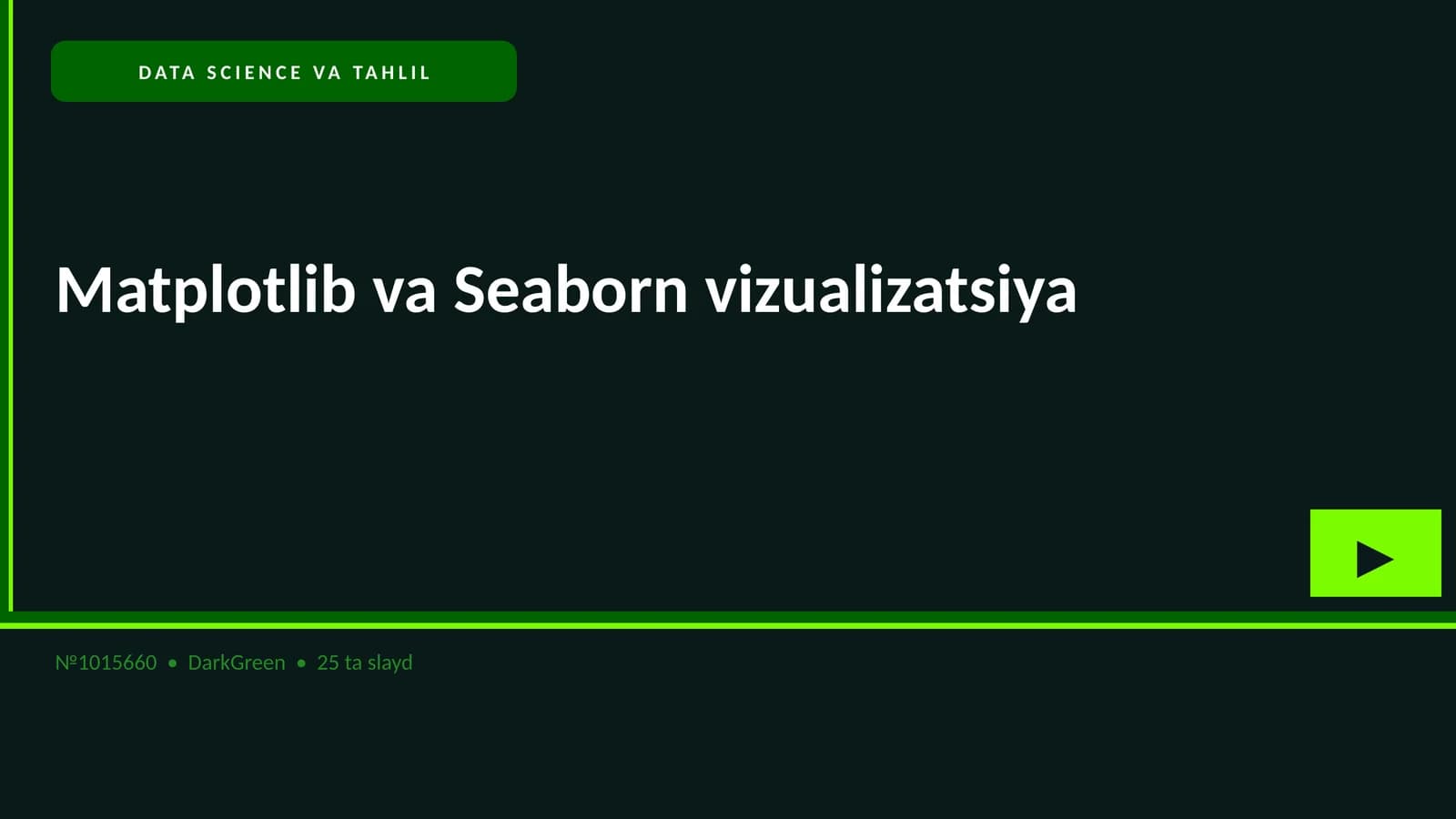 DATA SCIENCE VA TAHLIL
