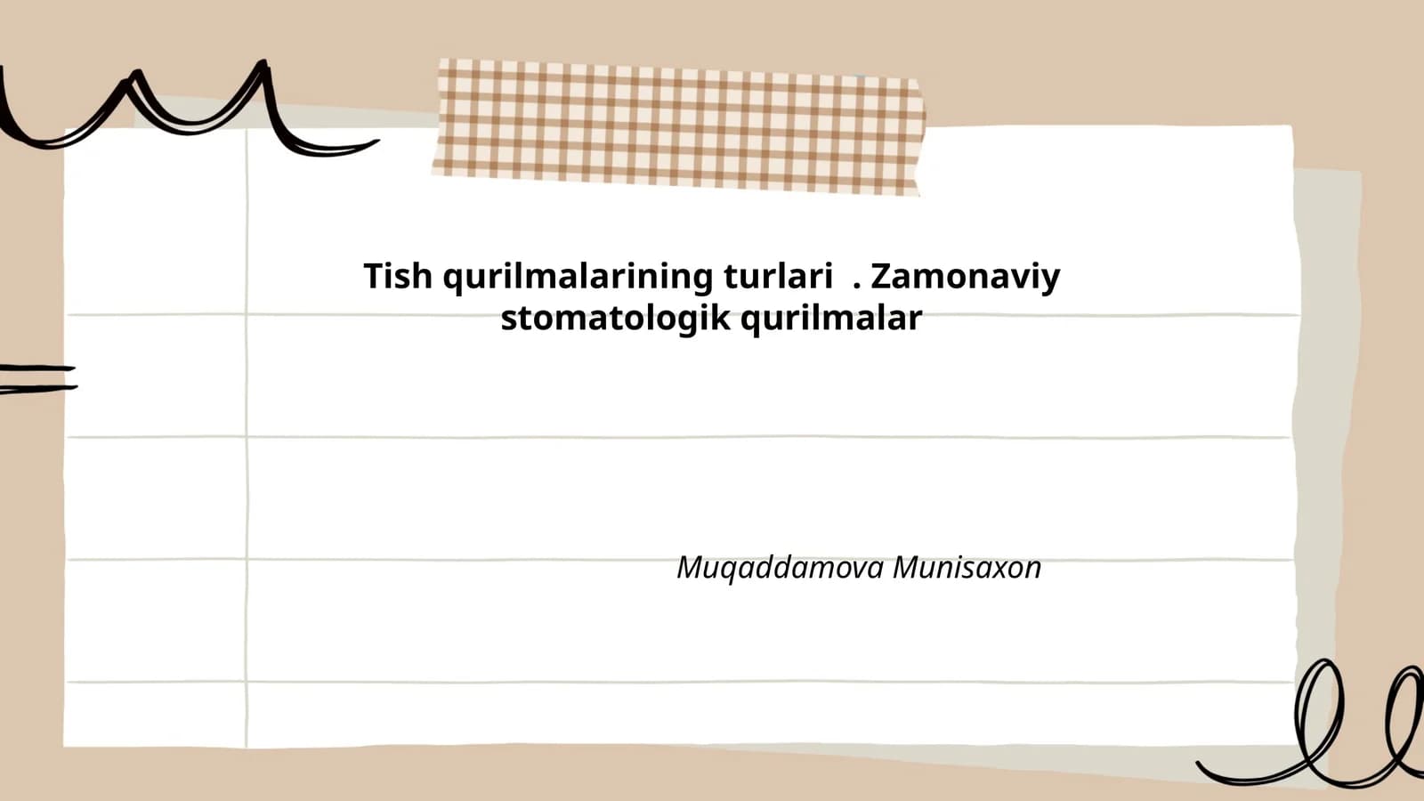 Tish qurilmalarining turlari. Zamonaviy stomatologik qurilmalar