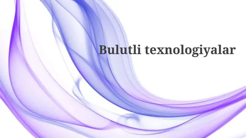 Bulutlitexnologiyalar