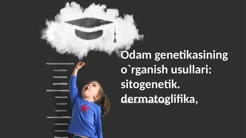 Odam genetikasining o`rganish usullari: sitogenetik