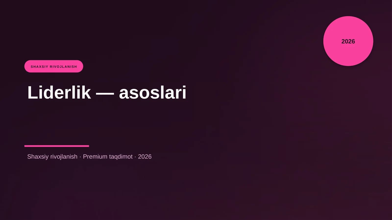 Liderlik — asoslari
