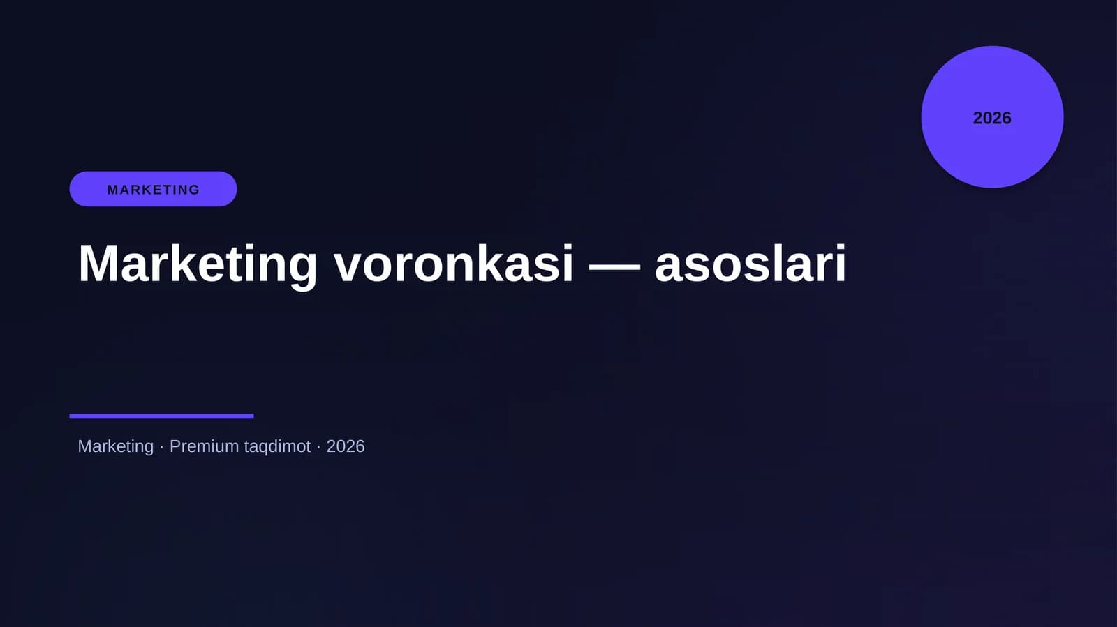Marketing voronkasi — asoslari