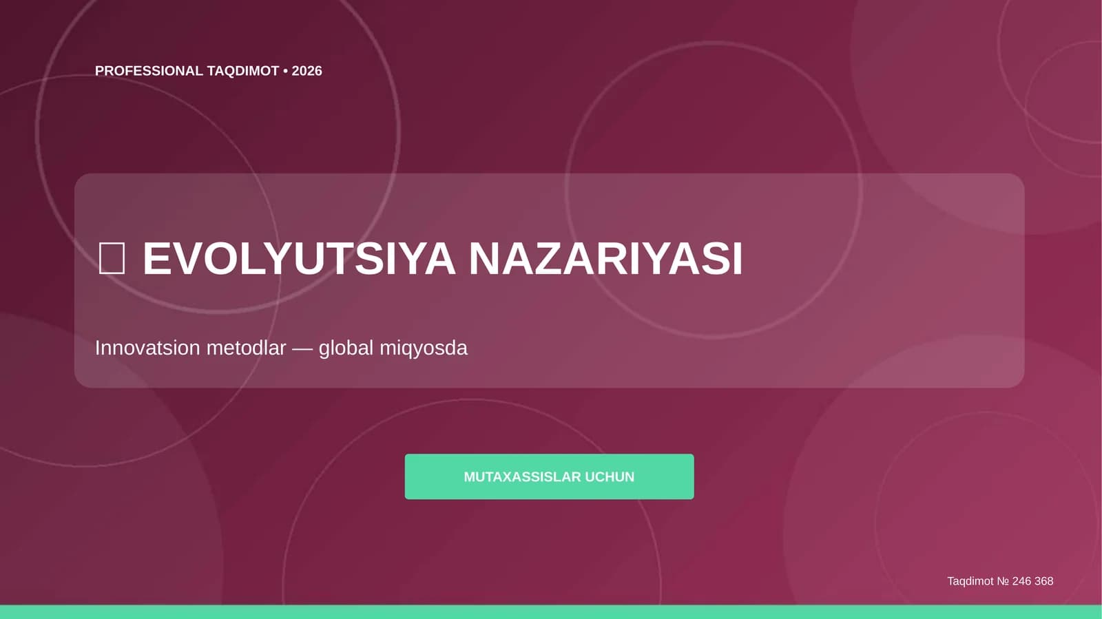 EVOLYUTSIYA NAZARIYASI
