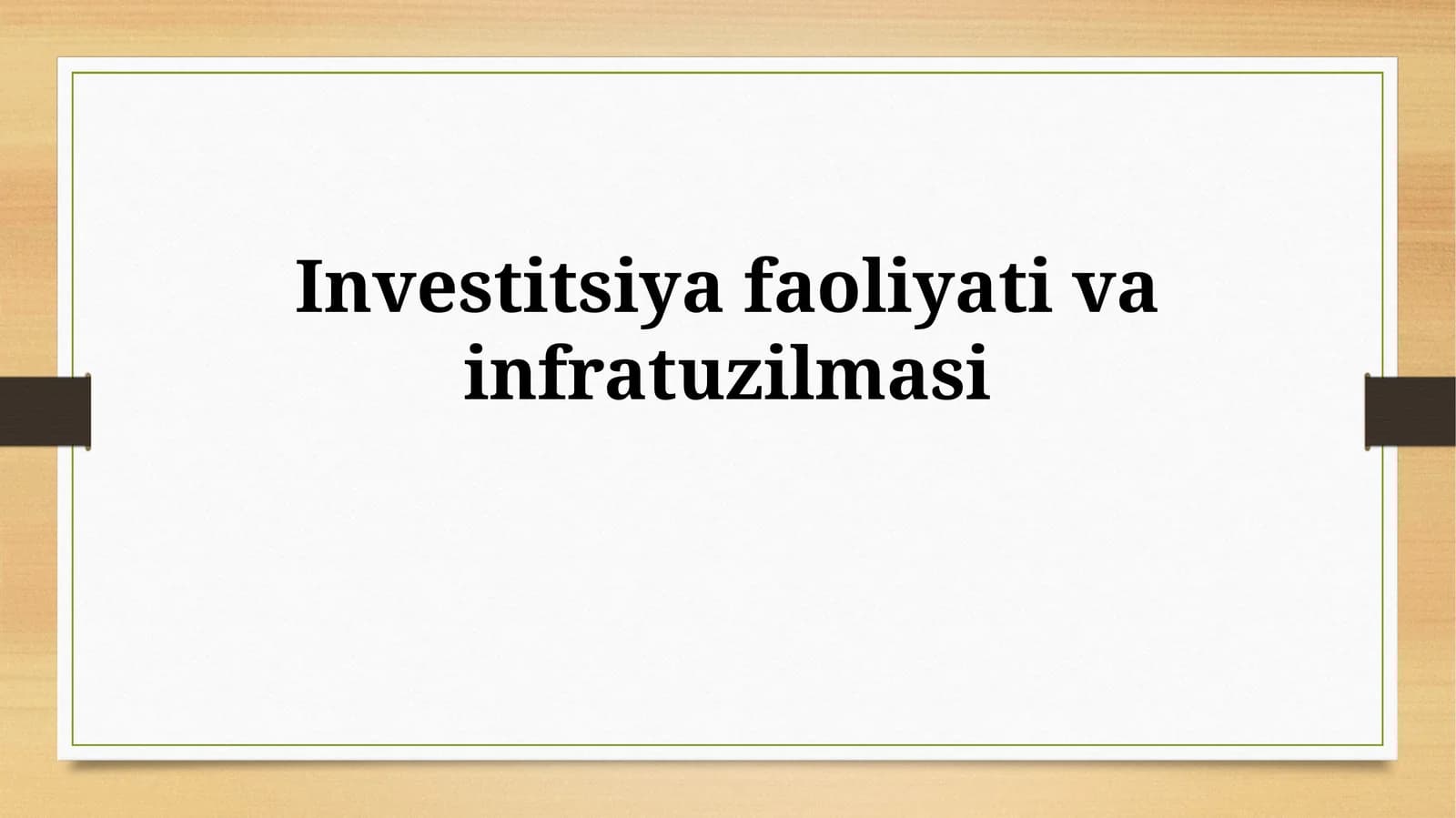 Investitsiya faoliyativainfratuzilmasi
