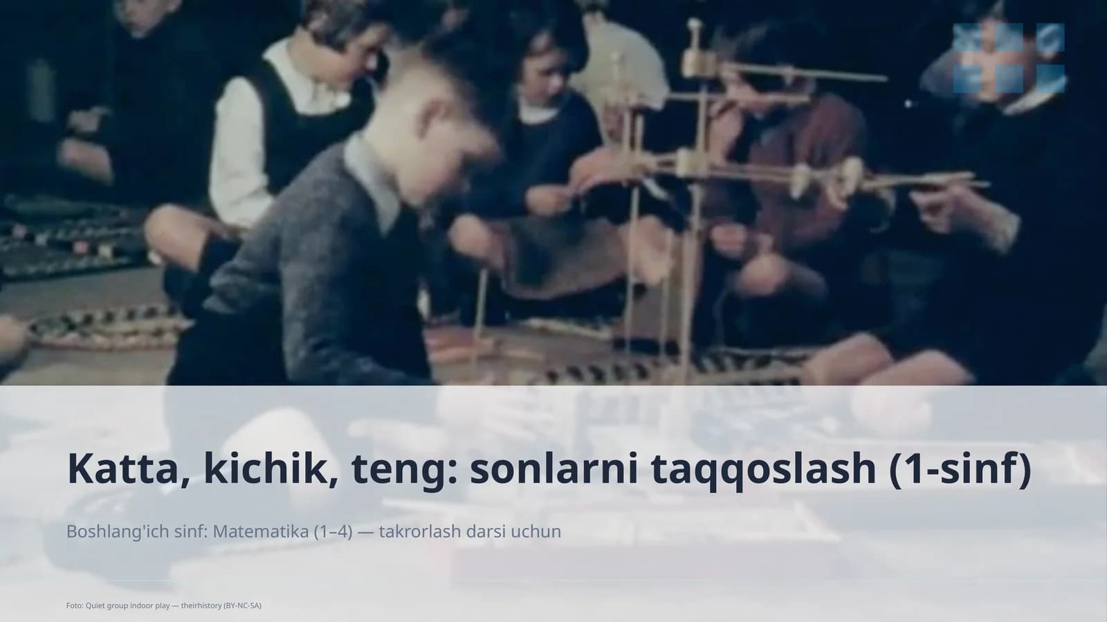 Katta, kichik, teng: sonlarni taqqoslash (1-sinf)