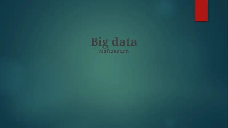 Big data