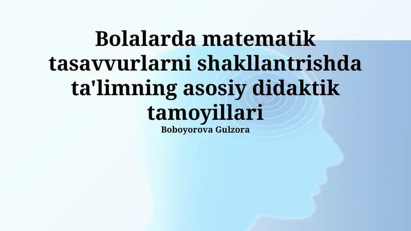 Zamonaviy texnologiyalar va matematik ta'lim