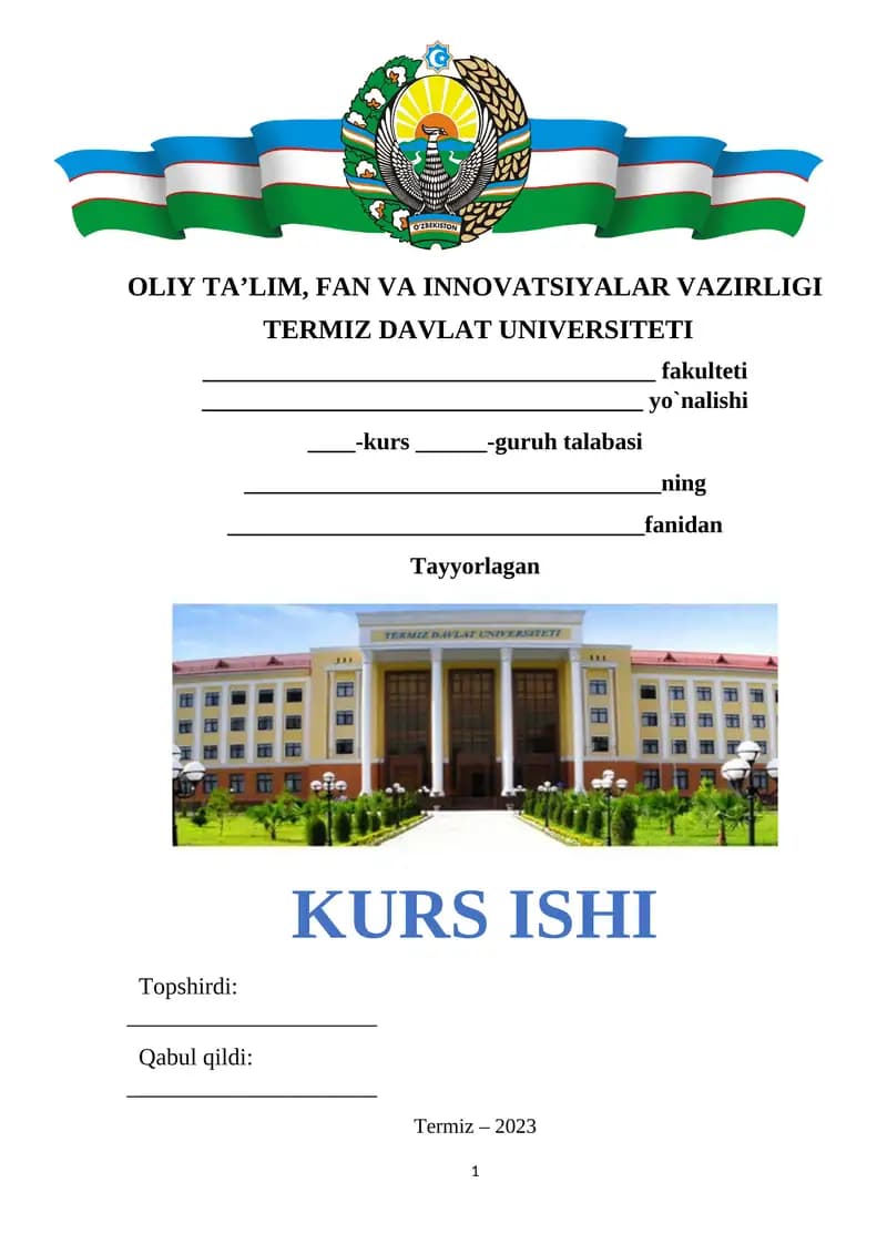 O`QUVCHILARGA YO`G`OCHLARNING TUZILISHI VA TURLARI MAZUSINI O`QITISH METODIKASI