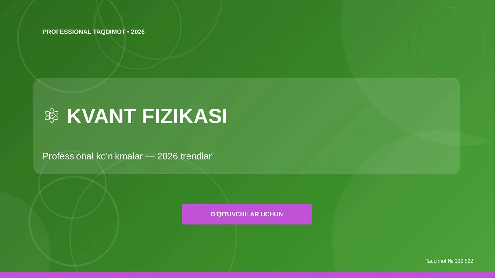 Kvant fizikasi: professional ko'nikmalar (2026 trendlari)