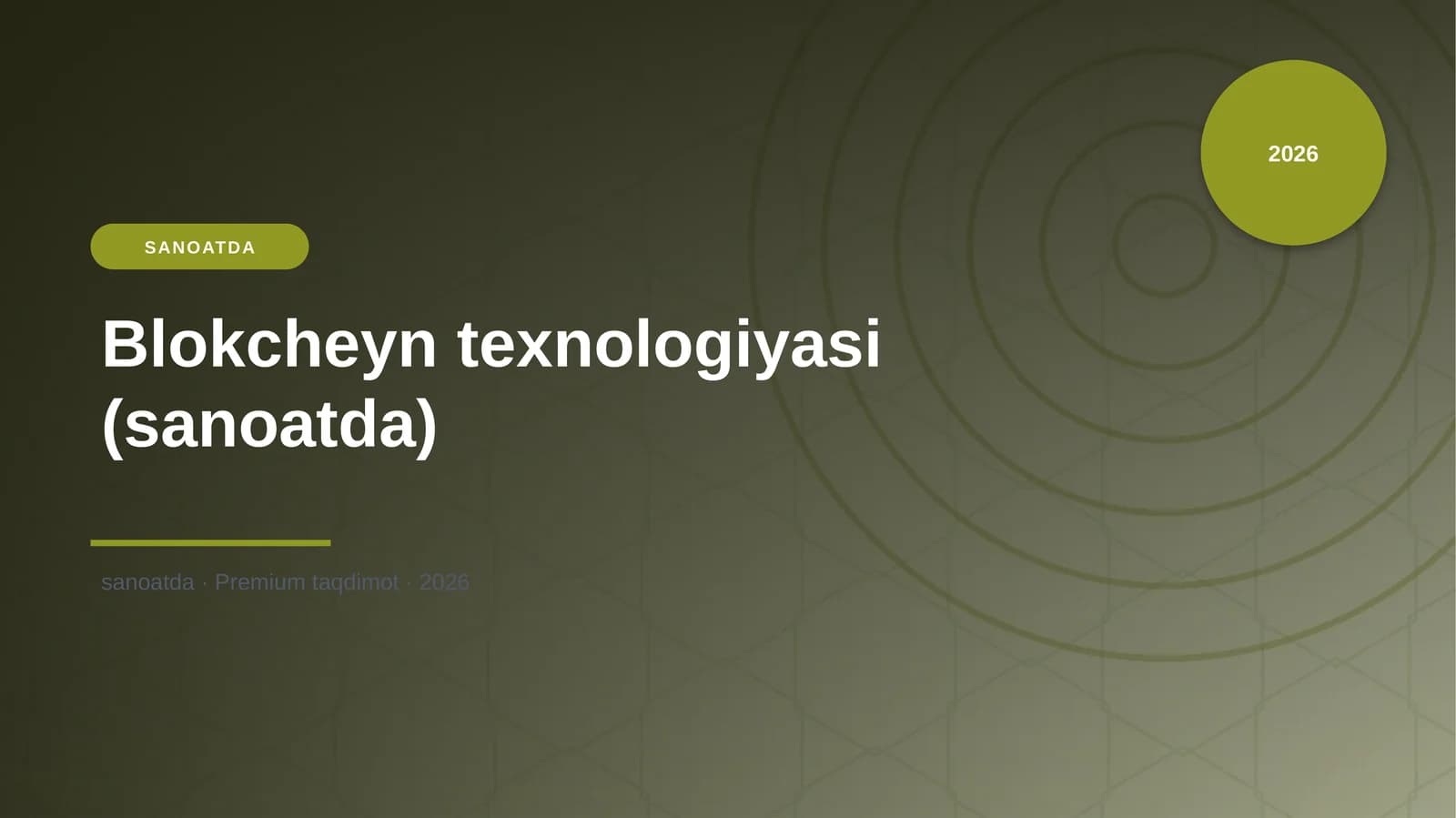 Blokcheyn texnologiyasi (sanoatda)