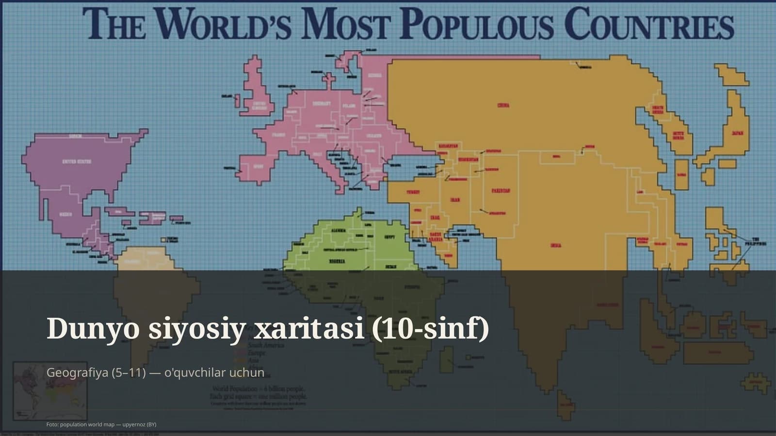 Dunyo siyosiy xaritasi (10-sinf)