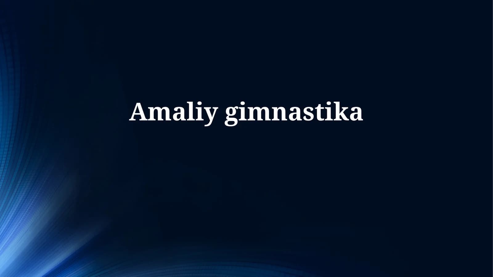 Amaliygimnastika