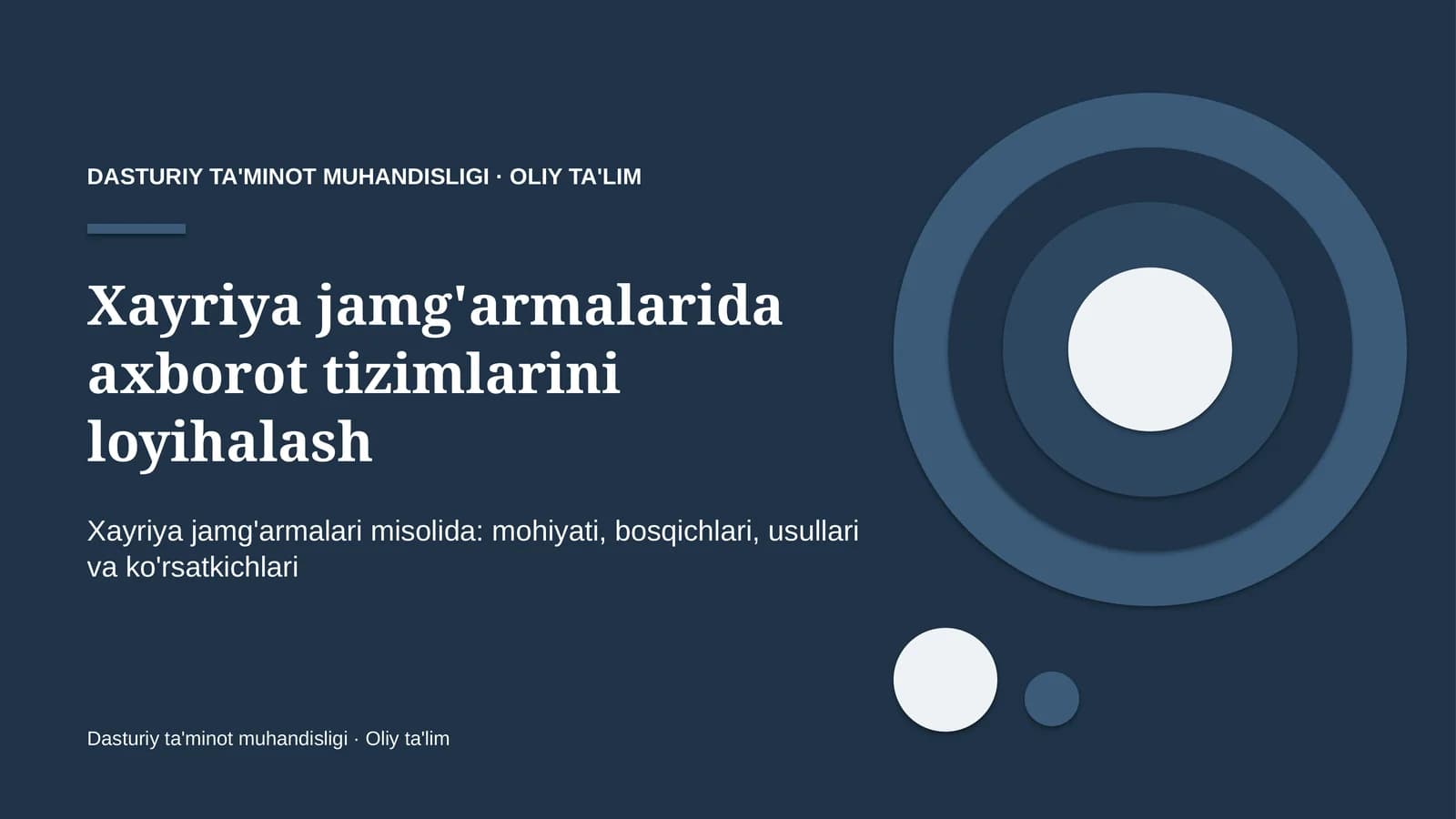 xayriya jamg'armalarida axborot tizimlarini loyihalash 8126