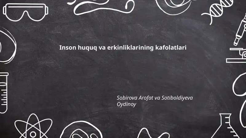 Inson huquq va erkinliklarining kafolatlari