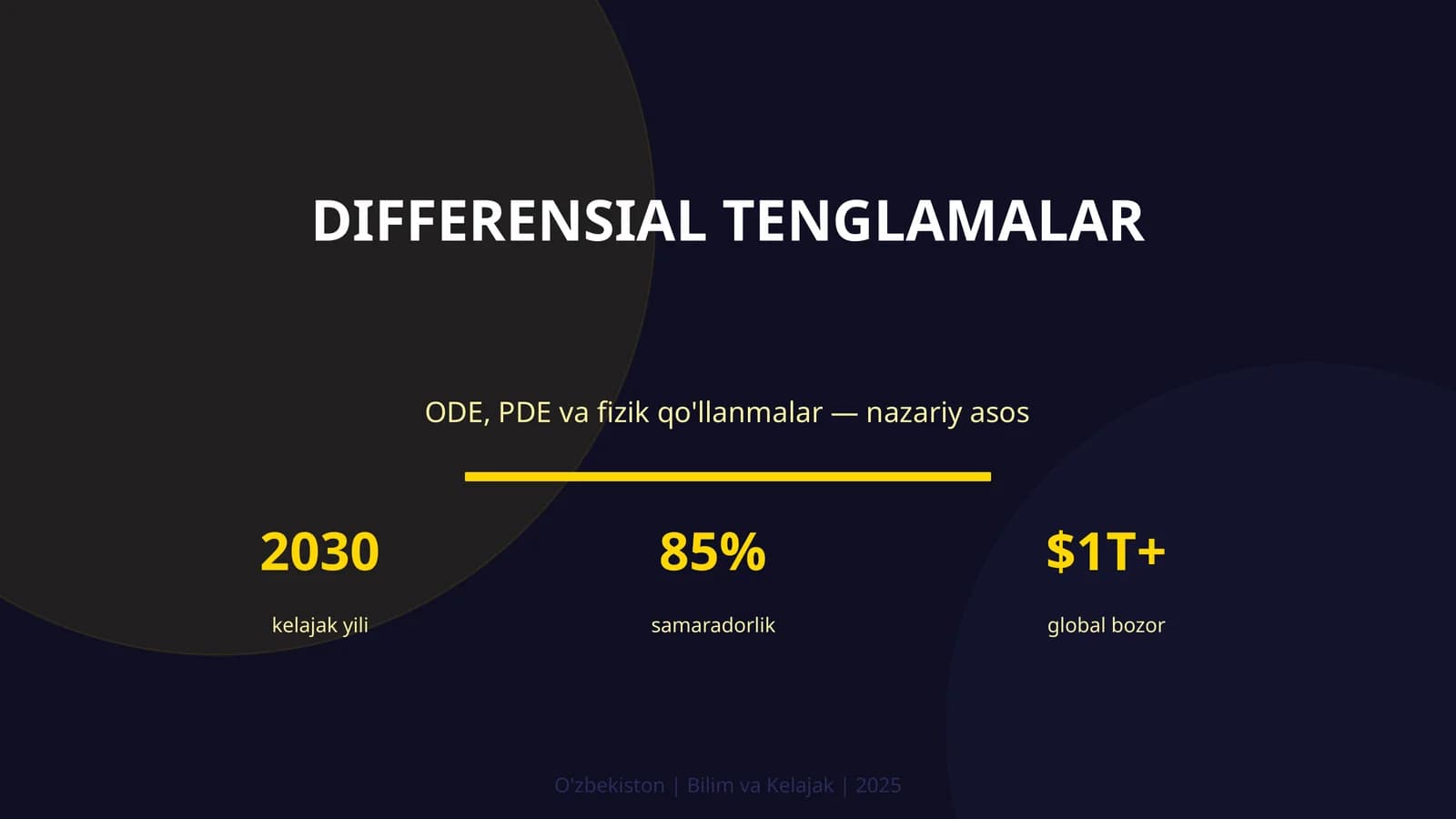 DIFFERENSIAL TENGLAMALAR