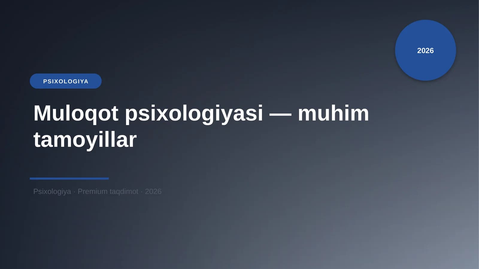 Muloqot psixologiyasi — muhim tamoyillar