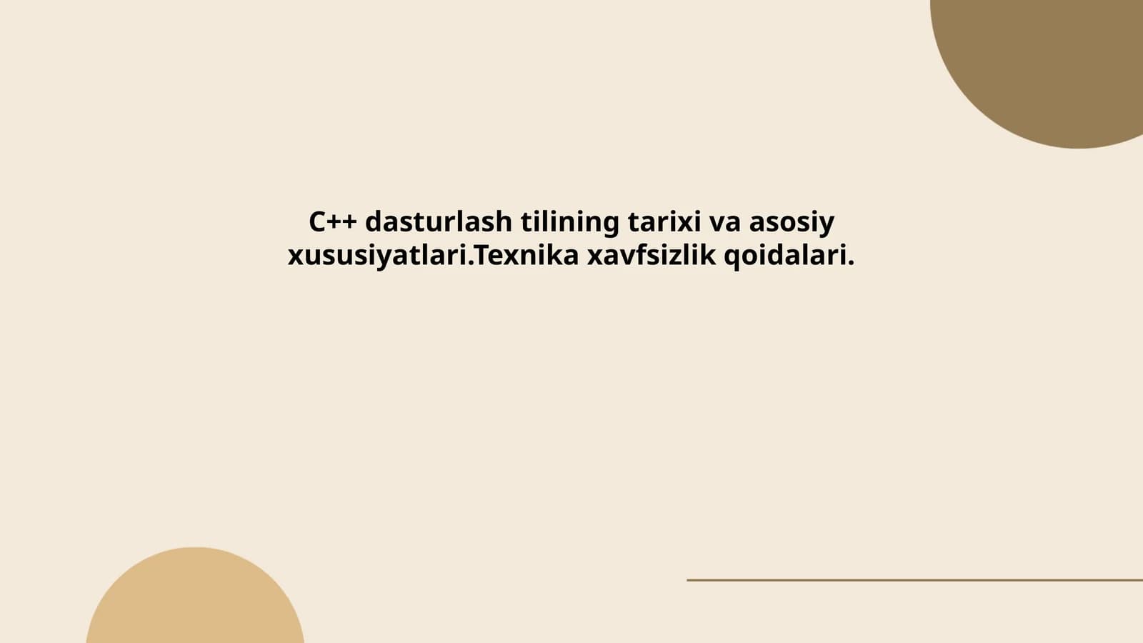 C++ dasturlash tilining tarixi va asosiy xususiyatlari