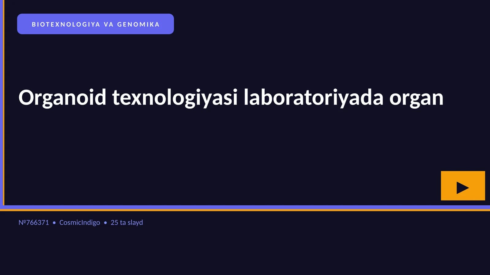 BIOTEXNOLOGIYA VA GENOMIKA