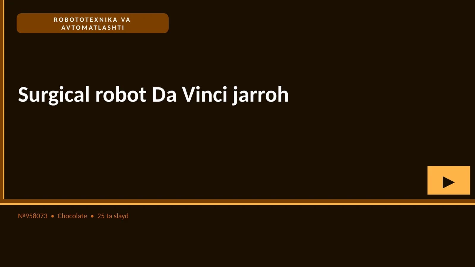 ROBOTOTEXNIKA VA AVTOMATLASHTI