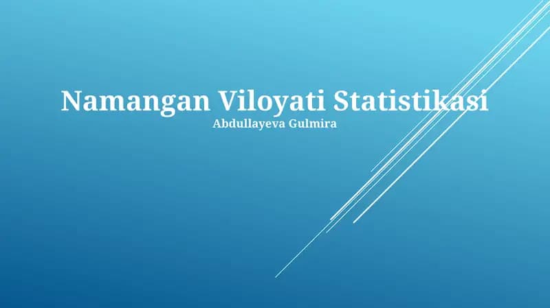 Namangan Viloyati Statistikasi