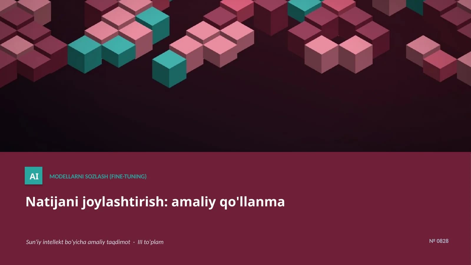 MODELLARNI SOZLASH (FINE-TUNING)