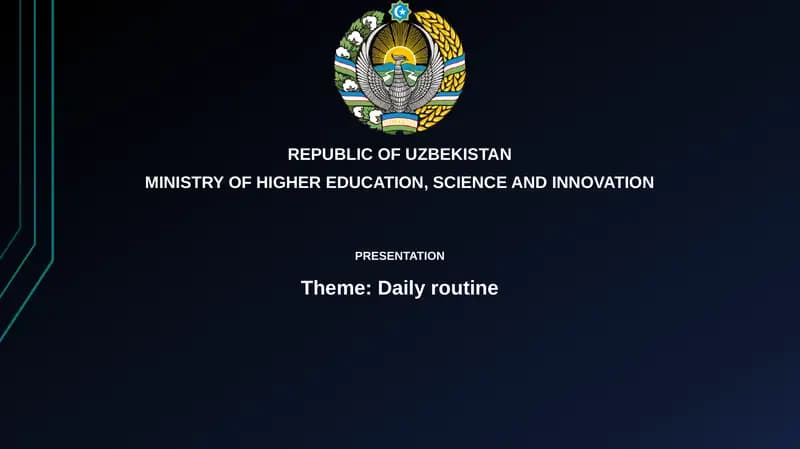 Daily routine