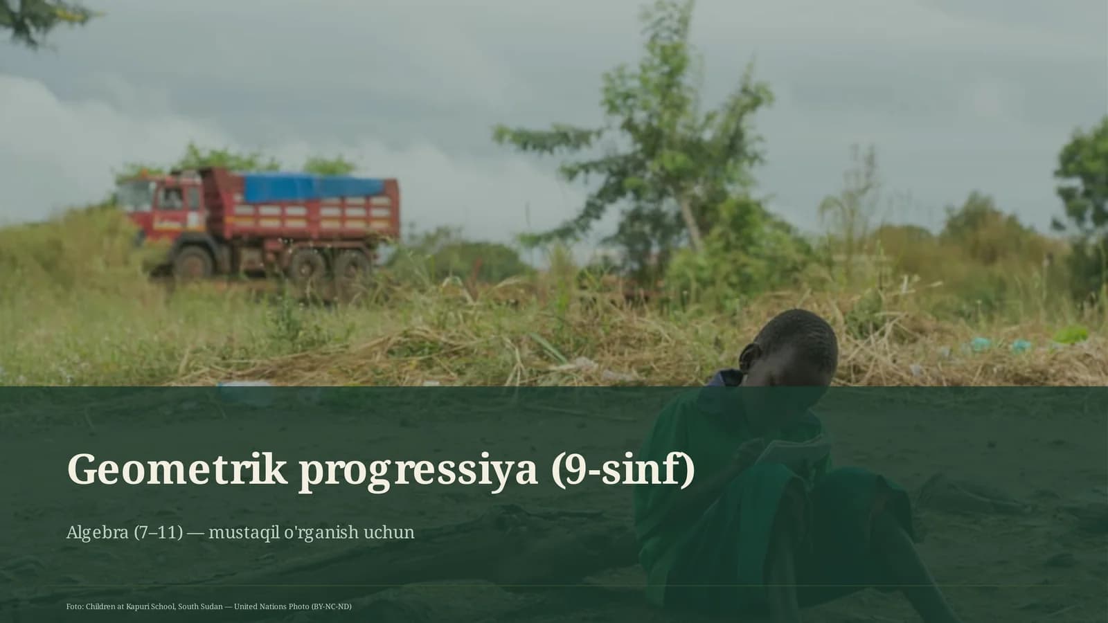 Geometrik progressiya (9-sinf)